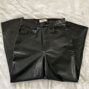 Abercrombie Leather Pants, Ankle Straight Ultra High Rise